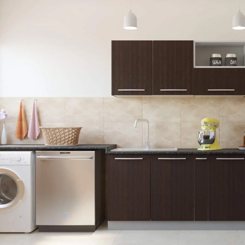 Wenge Parallel Modular Kitchen