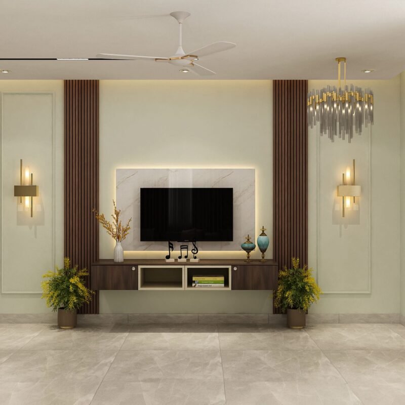 Modern Grey Vitrified Square Tiles Flooring Design