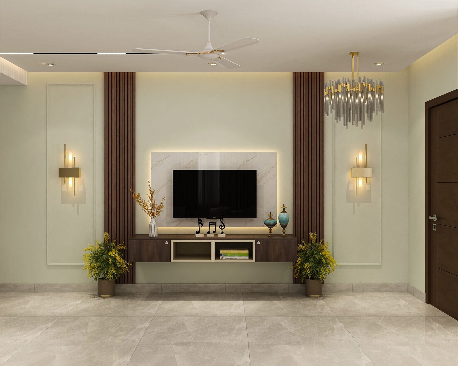 Modern Grey Vitrified Square Tiles Flooring Design