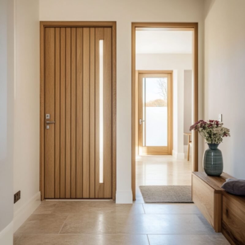 Modern Matte Main Door with Streamlined Swing Design