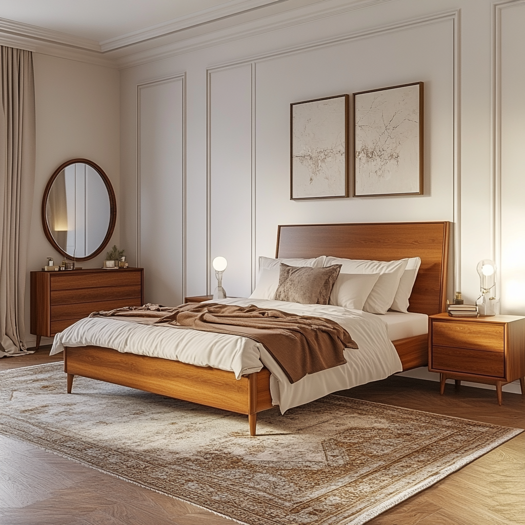 Traditional Guest Bedroom Design with Queen Bed and Side Tables