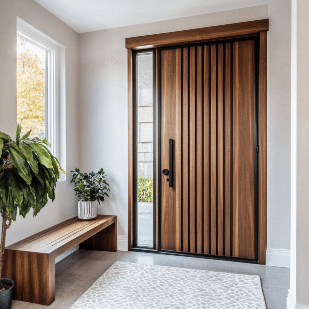 Modern Matte-Finish Swing Single Door Design for Entrance