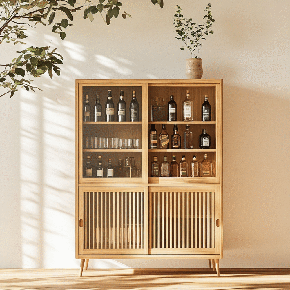 Modern Montana Home Bar Design with Suede Finish