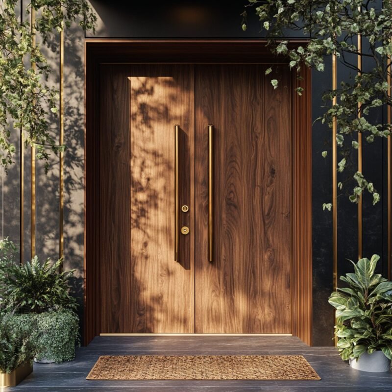 Double Swing Matte Modern Door Design for Entryways