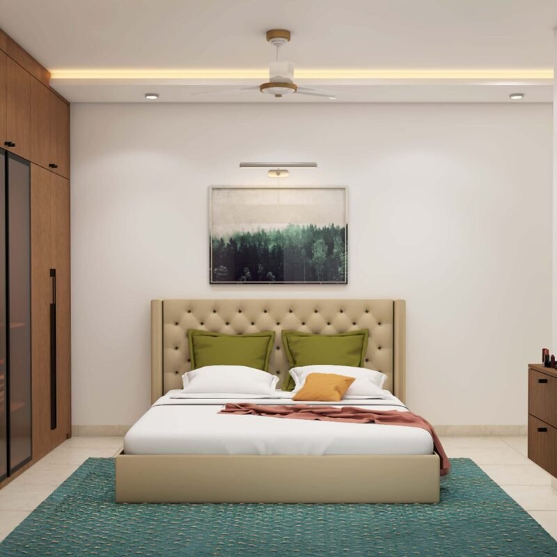 Minimal Single Layer False Ceiling Design in Painted Gypsum