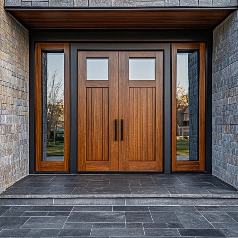 Modern Entrance Door Design With Sleek Matte Double Doors