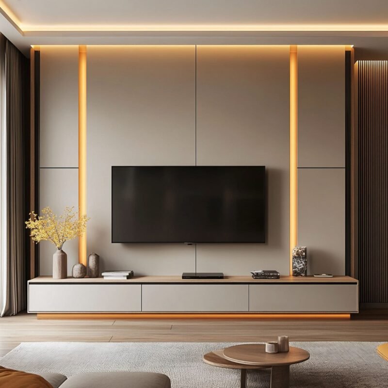 Minimal Single Layer Gypsum False Ceiling Design with Soft Cove Light Finish