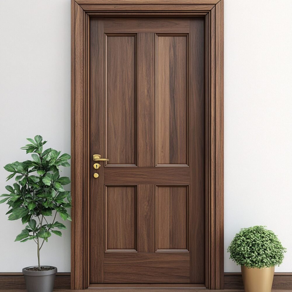 Matte Swing Single Door Design for Modern Home Entrances