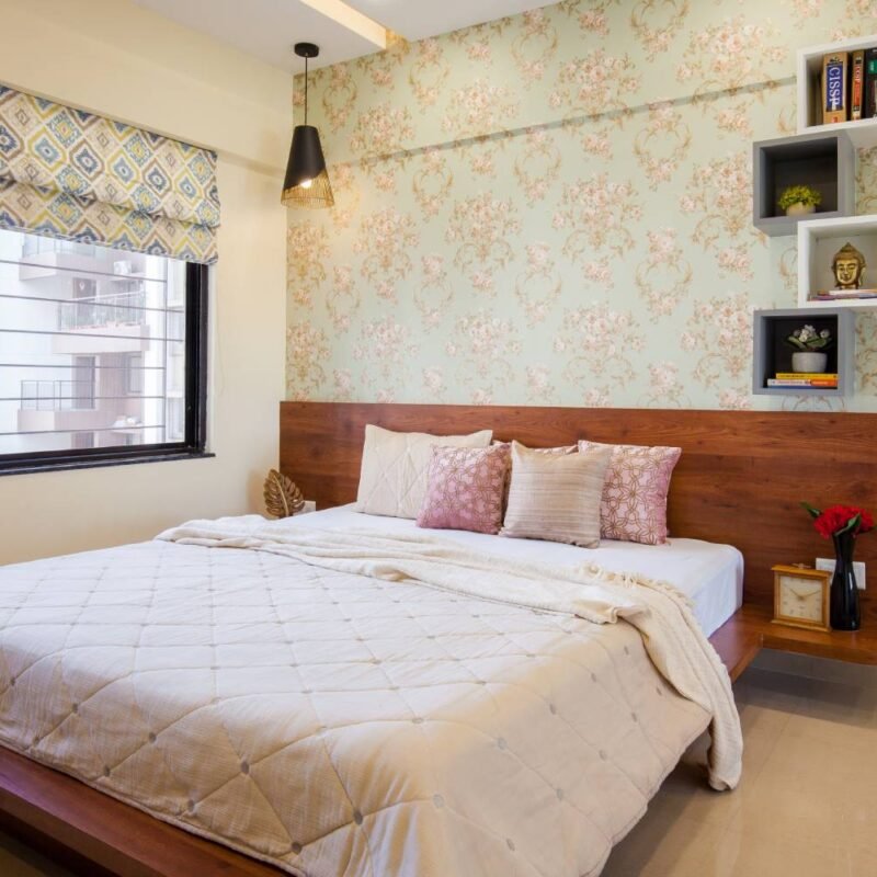 Contemporary 2BHK Flat Design with Frozen-Themed Kids Room