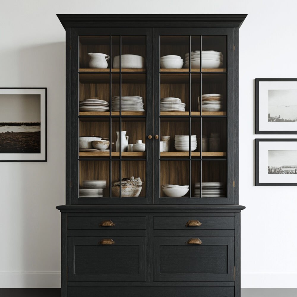 Modern Crockery Unit Design With High Gloss Finish