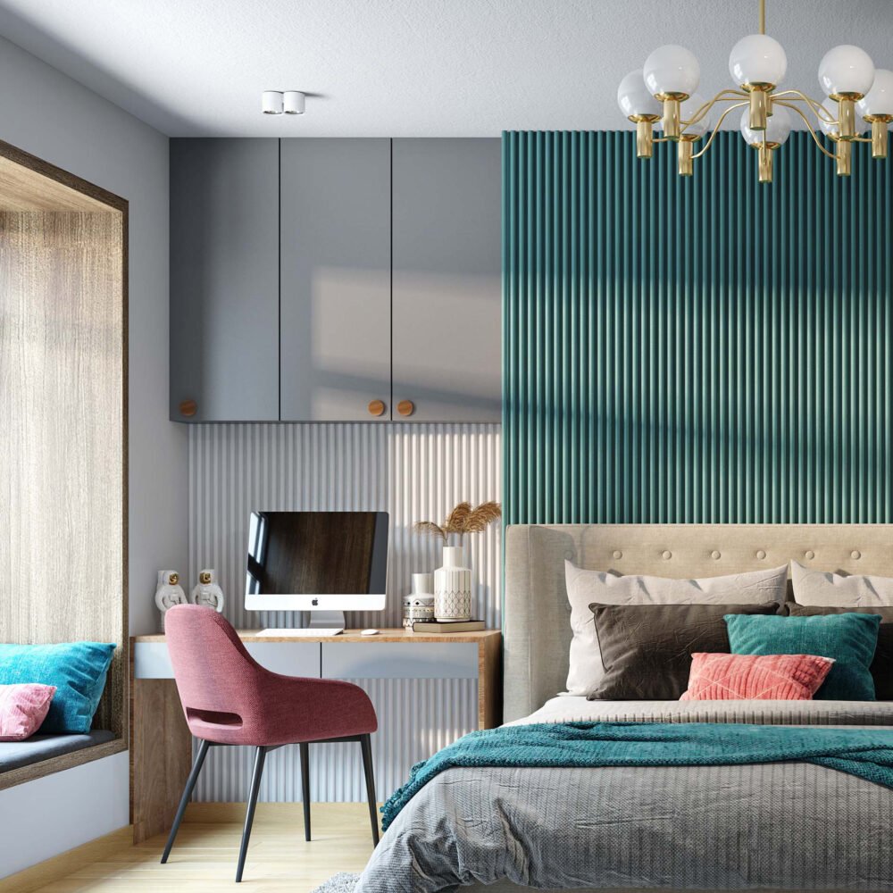 Contemporary Study Room Design in Dove Grey