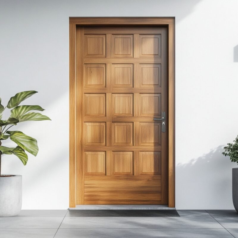 Mid-Century Modern Matte Swing Single Door Design