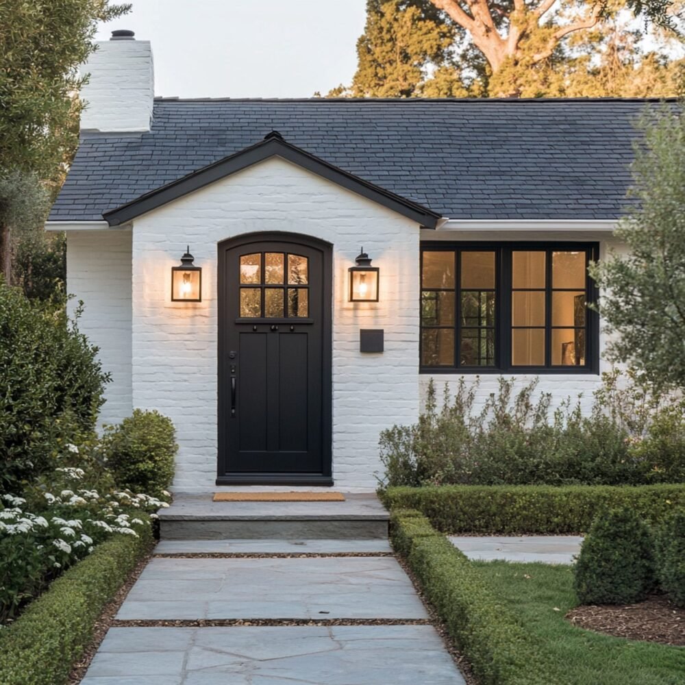 Traditional Entrance Door Design in Semi-Gloss Finish