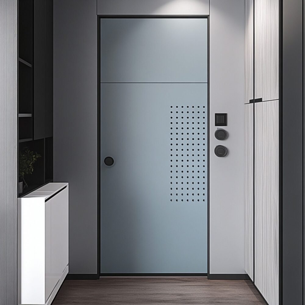 Modern Entrance Swing Single Door Design in Matte Finish