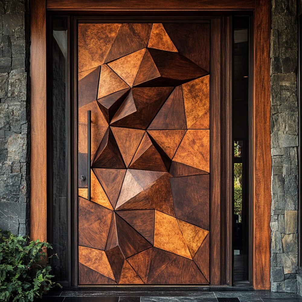 Modern Swing Single Door Design with Semi-Gloss Finish