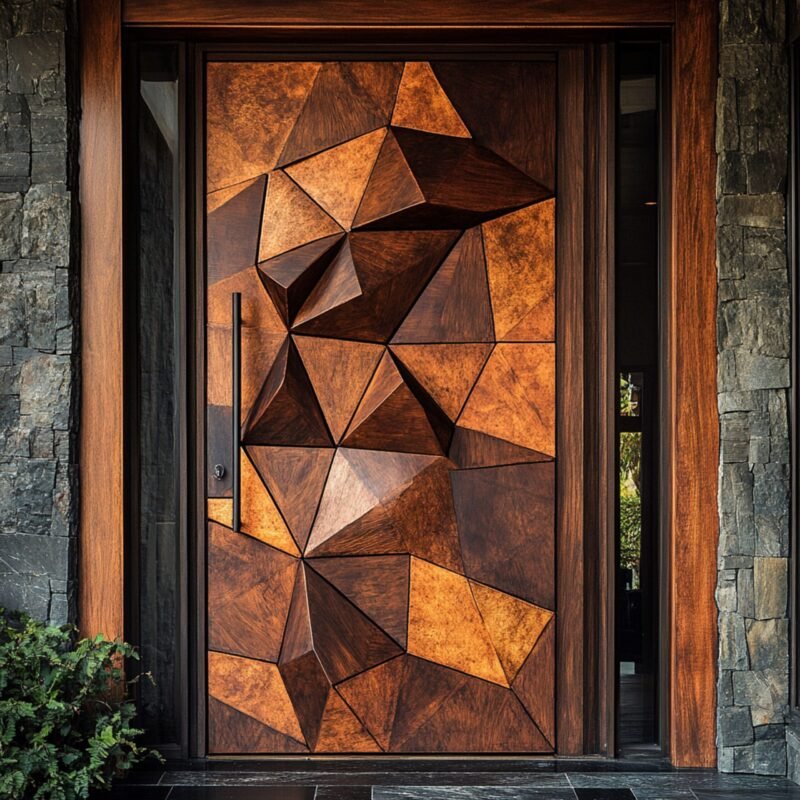 Modern Swing Single Door Design with Semi-Gloss Finish