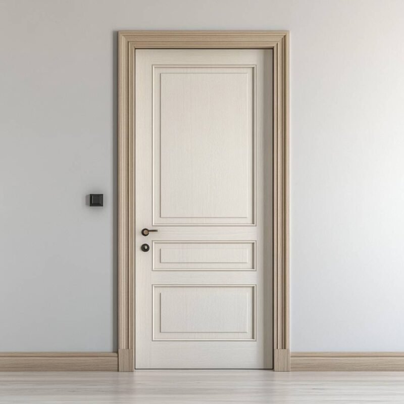 Classic Wooden Swing Single Door Design with Matte Finish