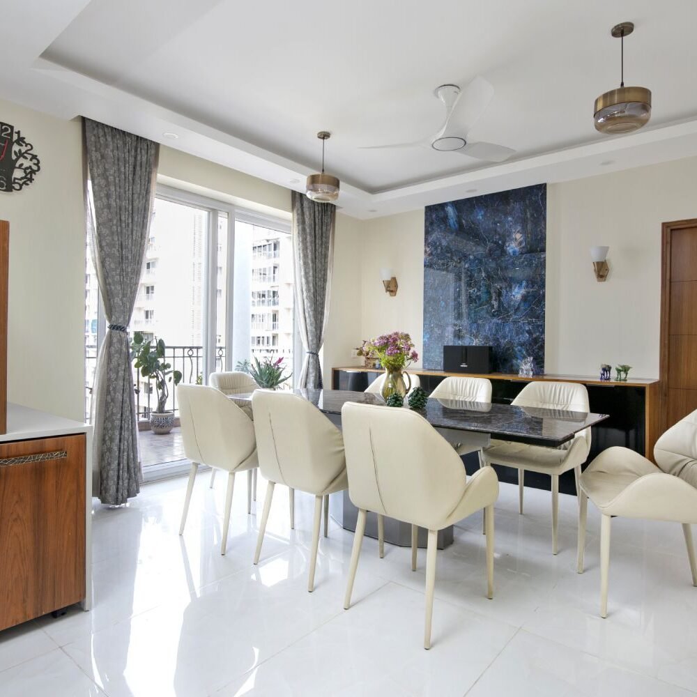 Classic 2BHK Flat Design with Open Kitchen and Spacious Master Bedroom