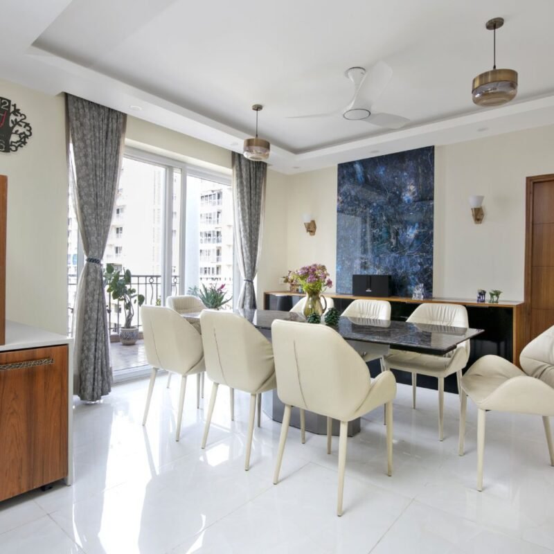 Classic 2BHK Flat Design with Open Kitchen and Spacious Master Bedroom