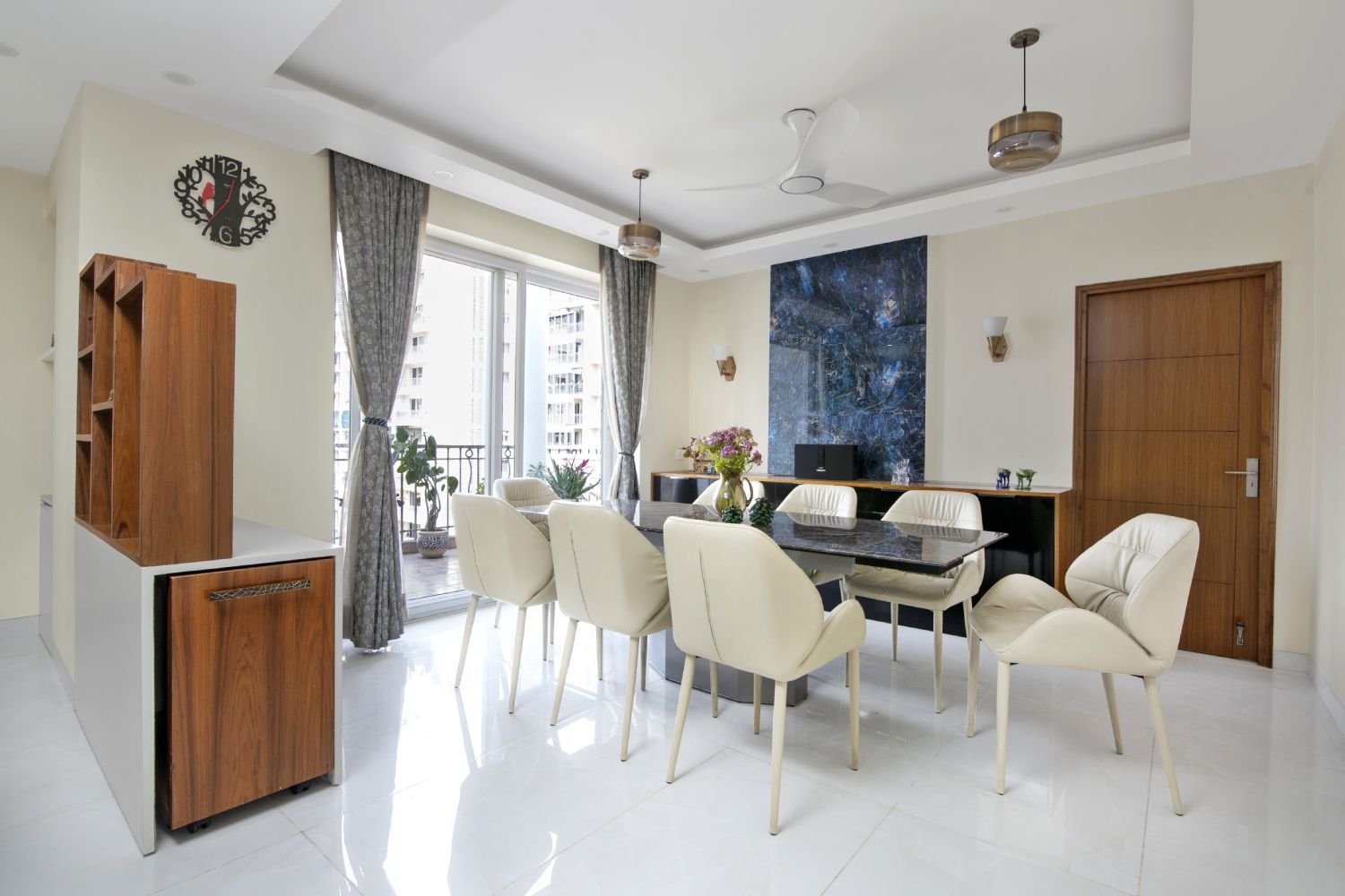 Classic 2BHK Flat Design with Open Kitchen and Spacious Master Bedroom
