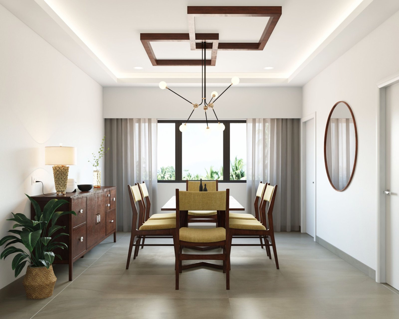 Durable Mid-Century Modern Grey Floor Design