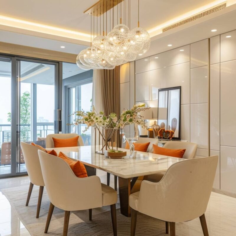 Modern Rectangular POP Peripheral False Ceiling Design