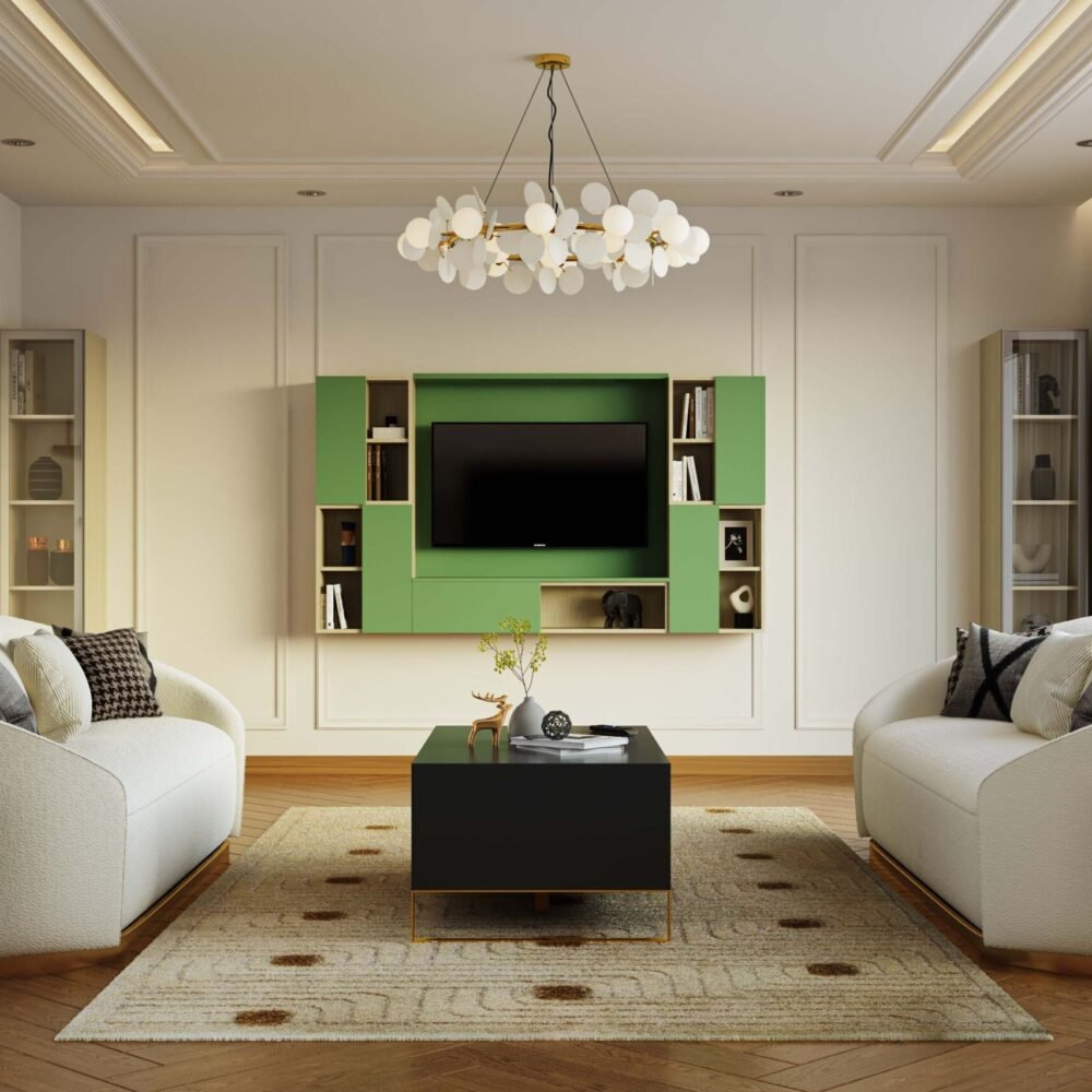 Square POP Contemporary False Ceiling Design with Peripheral Design