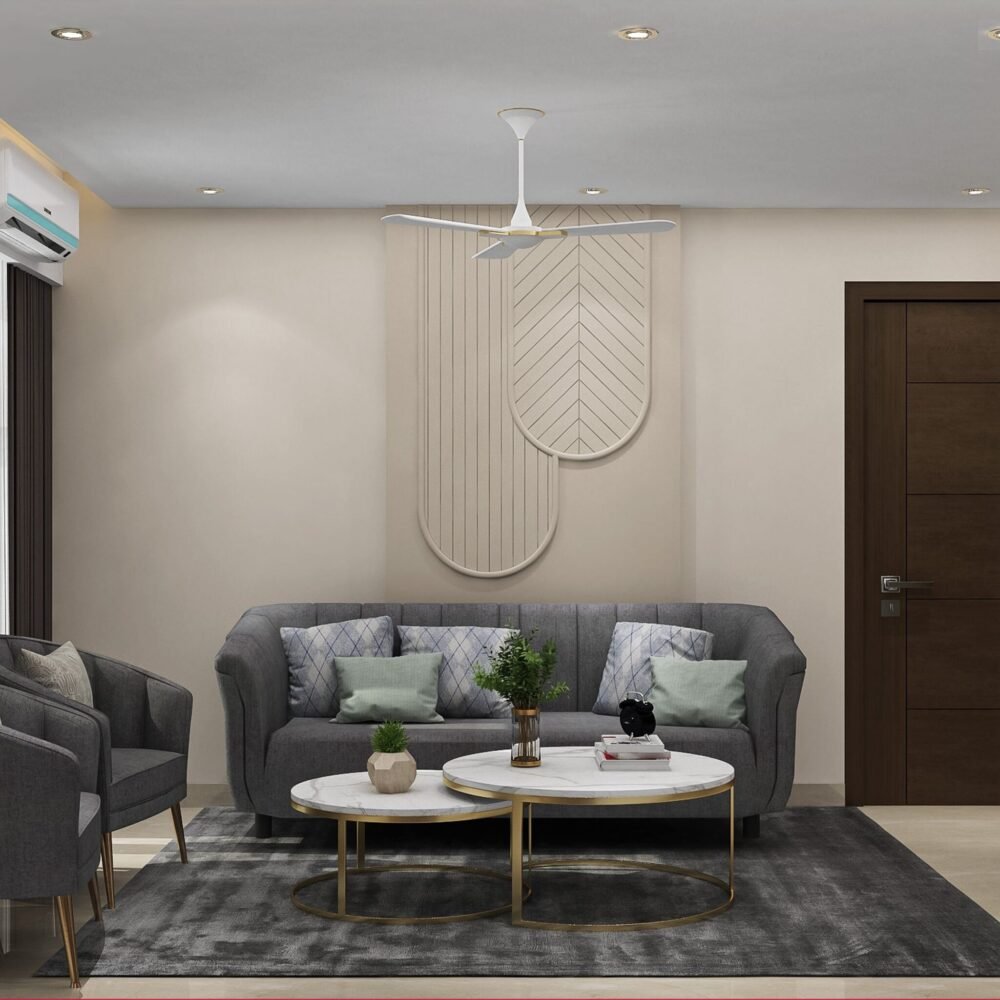 Modern Single Layered Gypsum False Ceiling Design