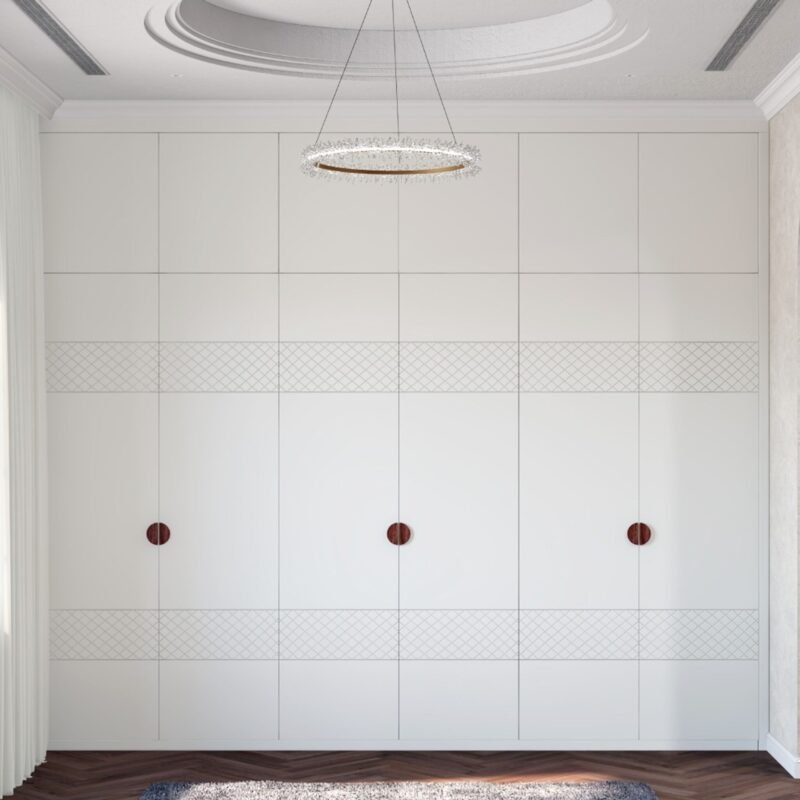 Single Layered Round POP Transitional False Ceiling Design