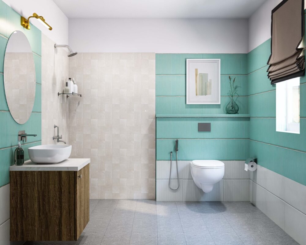 "Modern Grey Square Tile Flooring Design "
