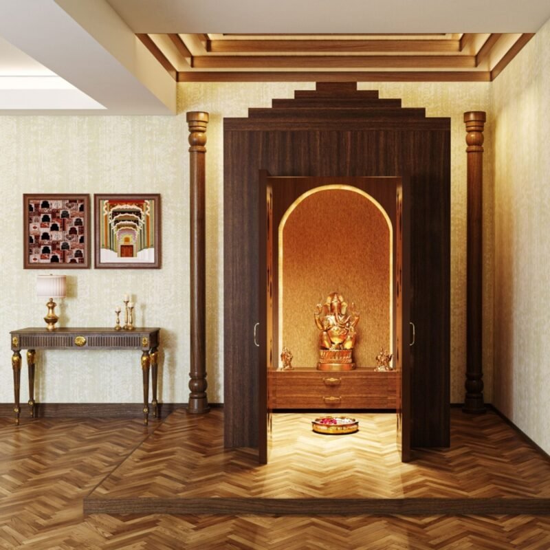 Traditional Dark Brown Rectangular Tiles Flooring Design