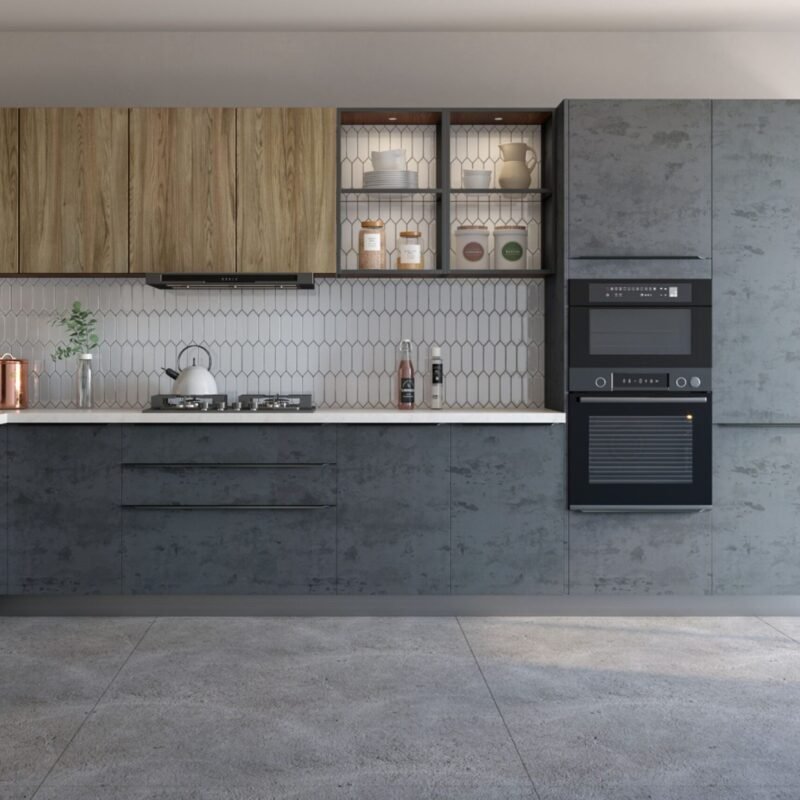 Industrial-Style Grey Rectangular Flooring Design