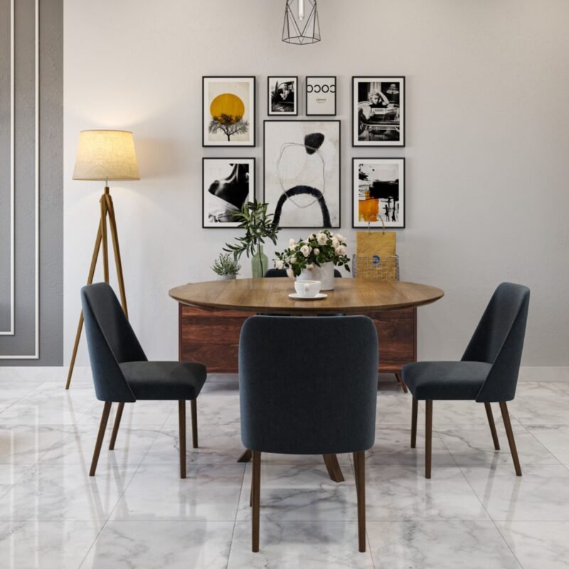 Modern Square Grey And White Flooring Design