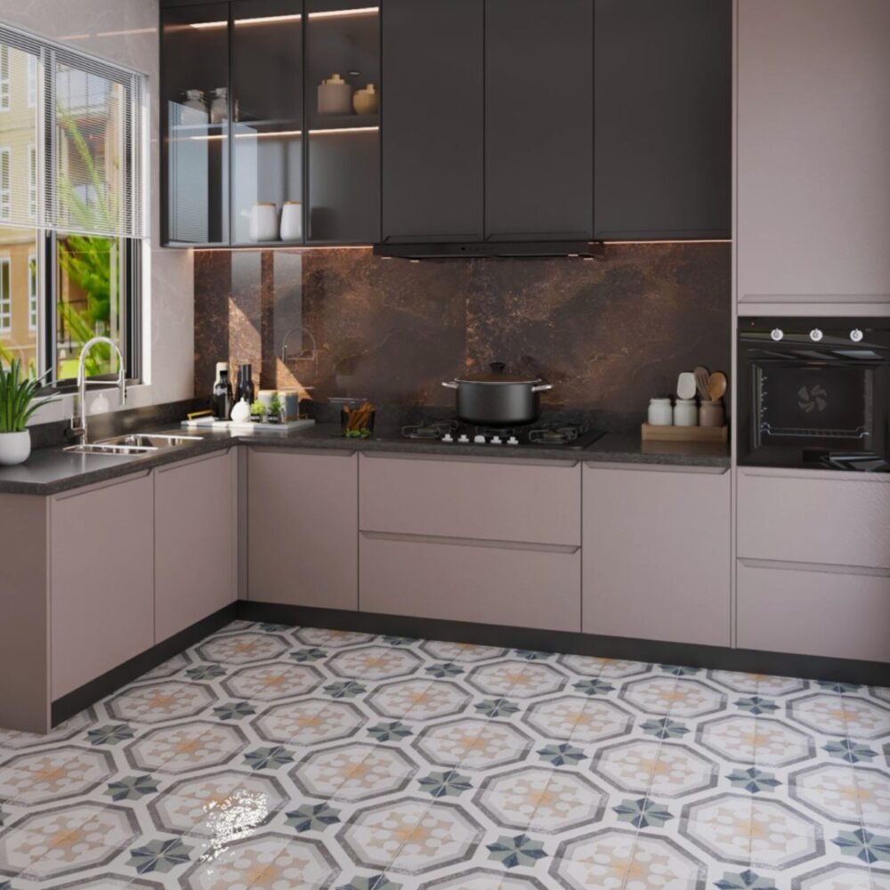 Modern Multicolored Flooring Design with Traditional Patterns