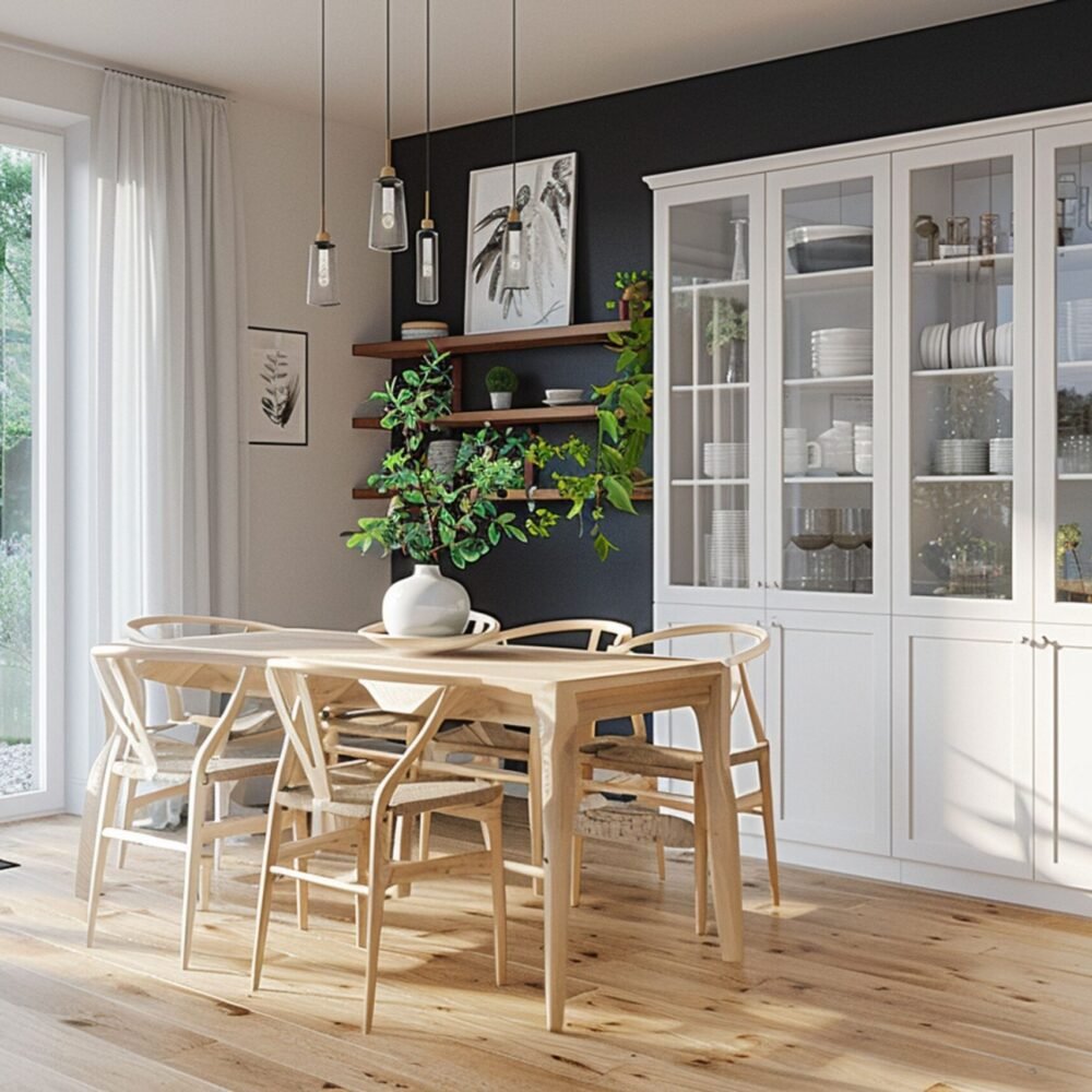 Brown Scandinavian Flooring Design with Rectangular Tiles