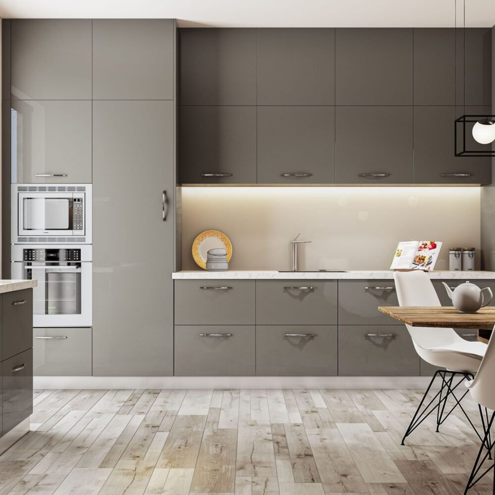 Modern Brown Flooring Design with Rectangular Tiles