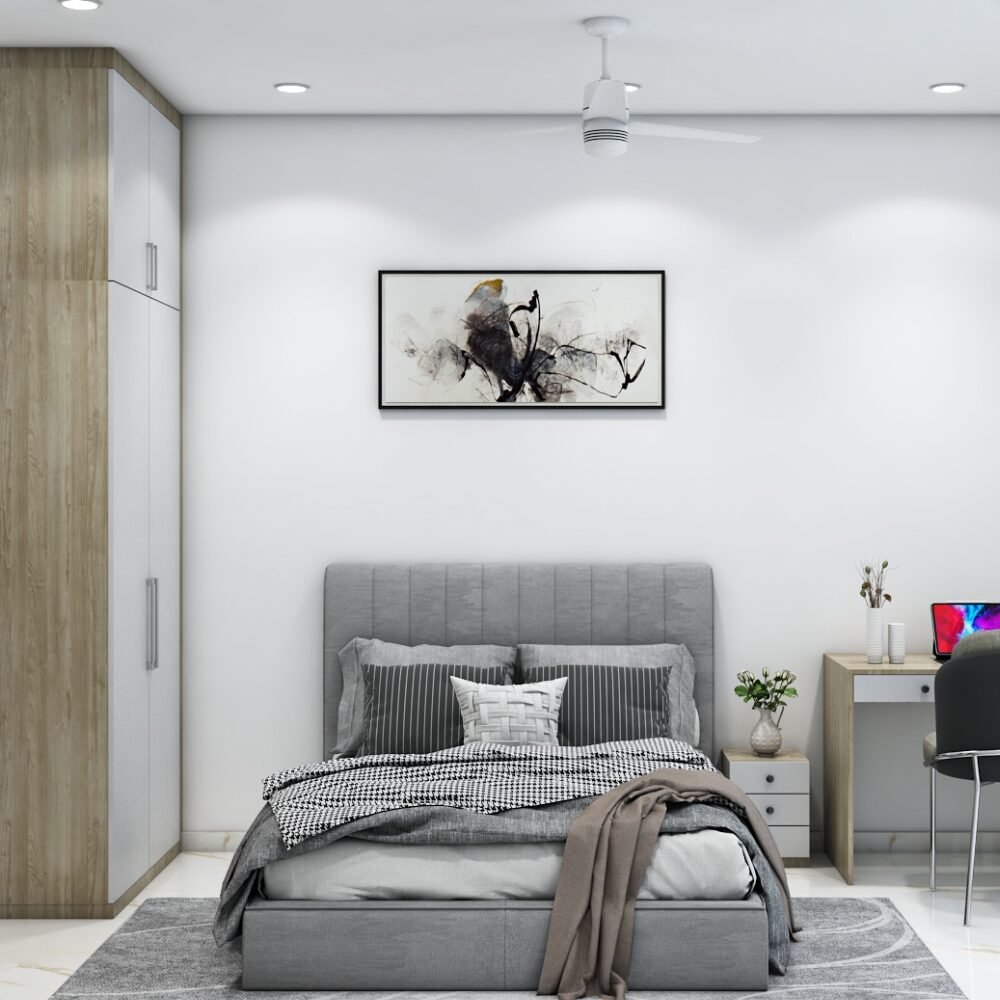 Modern Guest Bedroom Design with Queen Bed