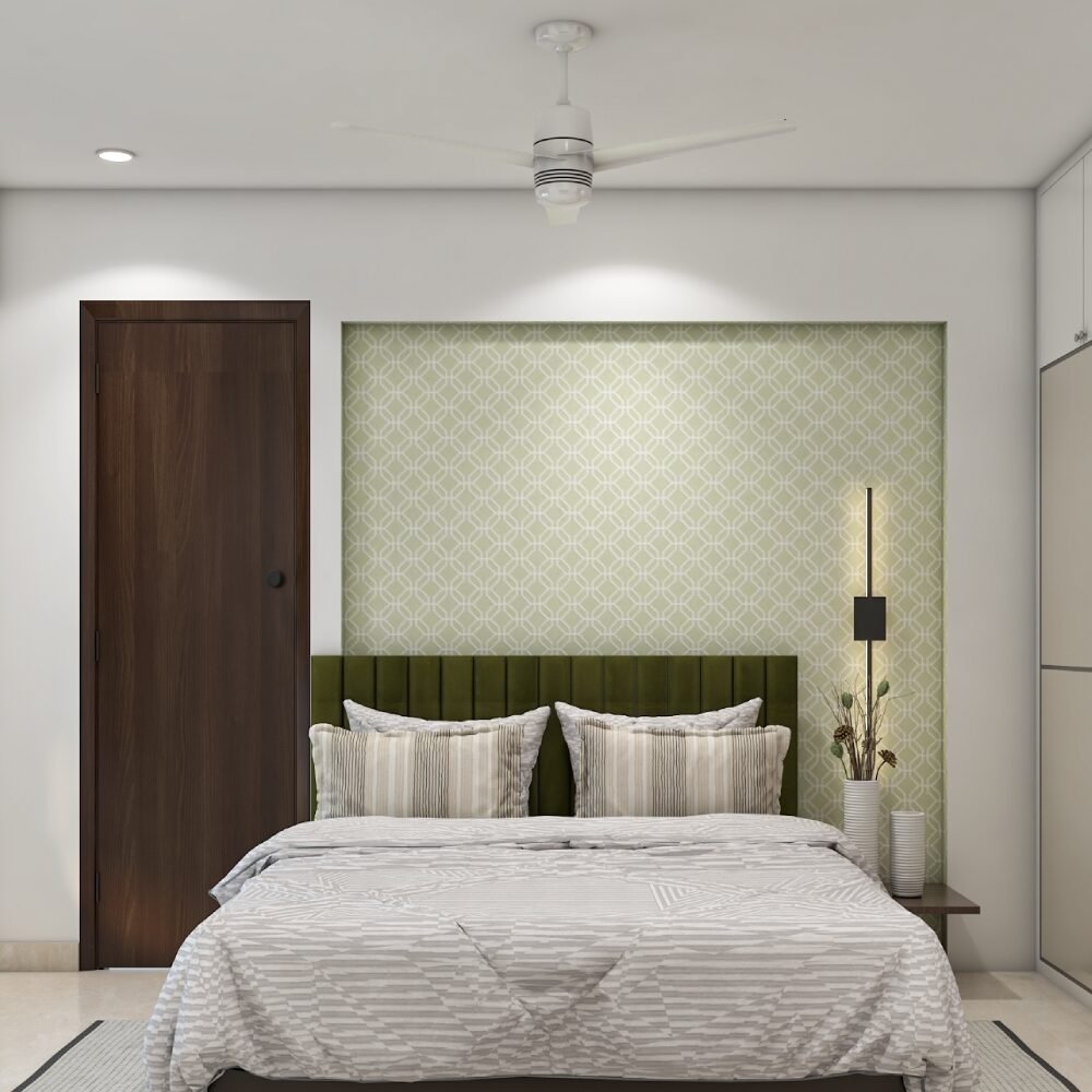 Modern Guest Bedroom Design with Sliding Wardrobe