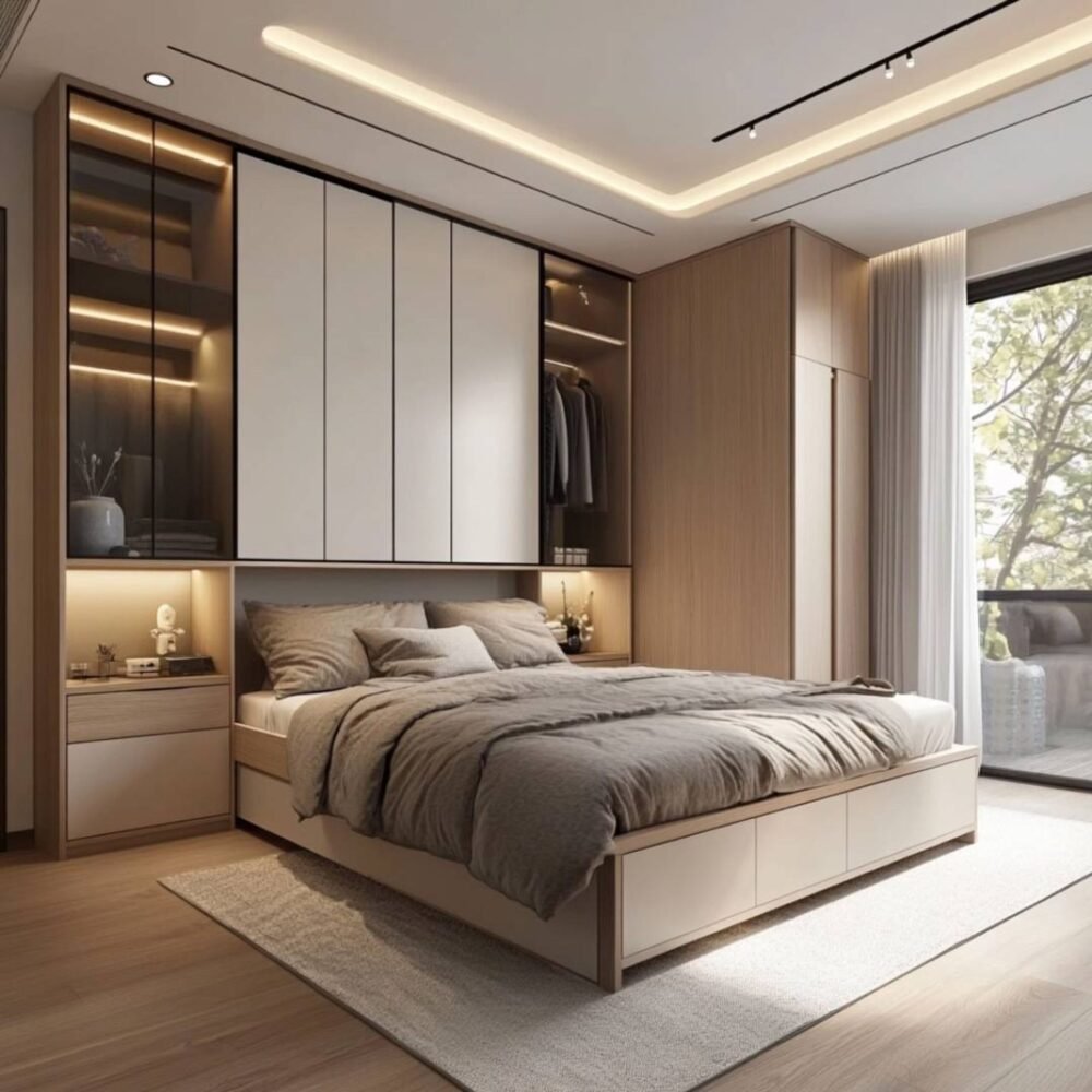 Modern POP Peripheral Ceiling Design with Paint Finish