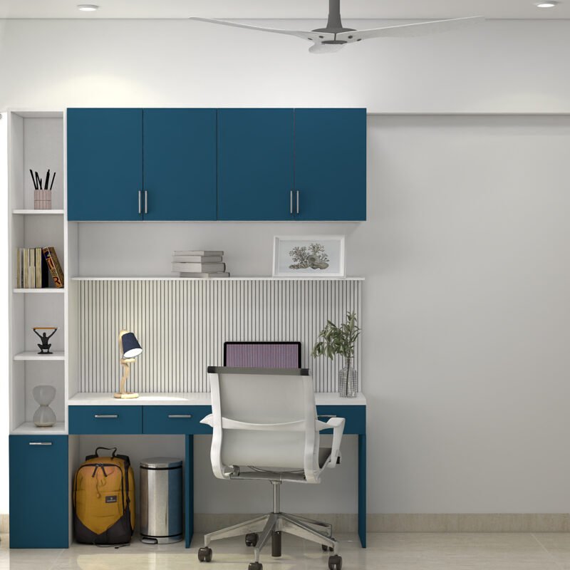 Modern Home Office Design with Shore and White Finish