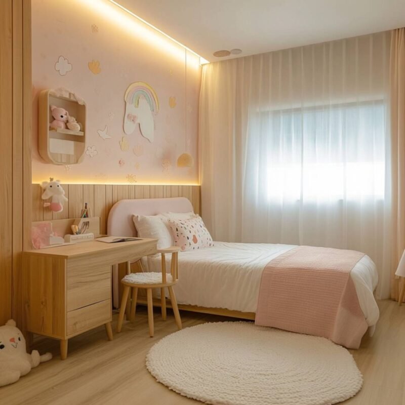 Modern Peripheral False Ceiling Design with POP in Paint Finish