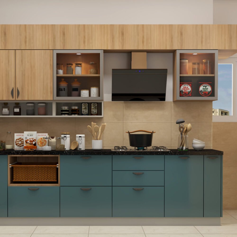 Contemporary Parallel Kitchen Design Featuring Granite Countertops