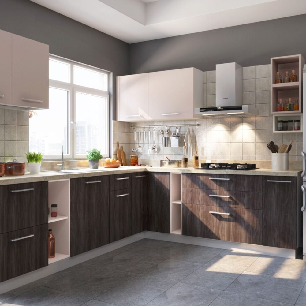 Grey Rectangular Flooring Design in Transitional Style