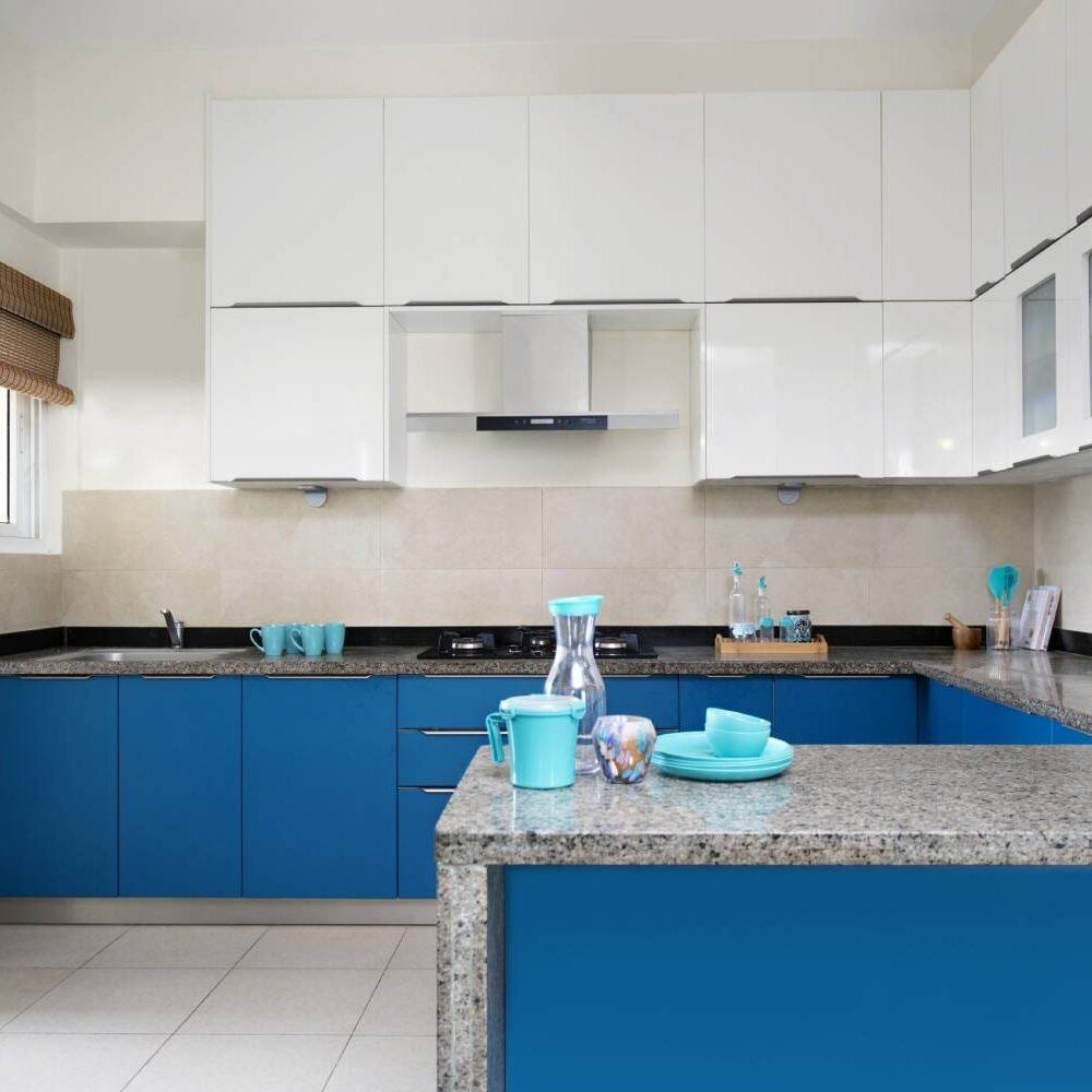 Modern 2BHK Flat with Spacious Peninsula Kitchen and Swing Wardrobes