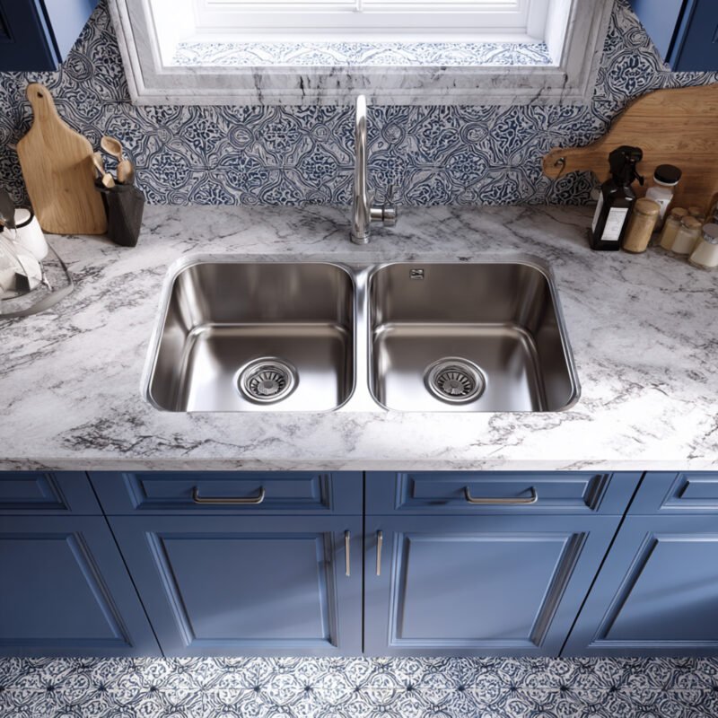 Double Bowl Stainless Steel Undermount Sink Design for Modern Kitchens