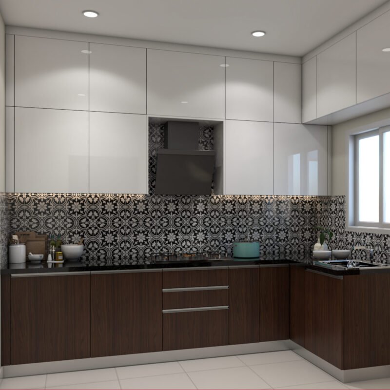 White and Black Moroccan Ceramic Tiles Design