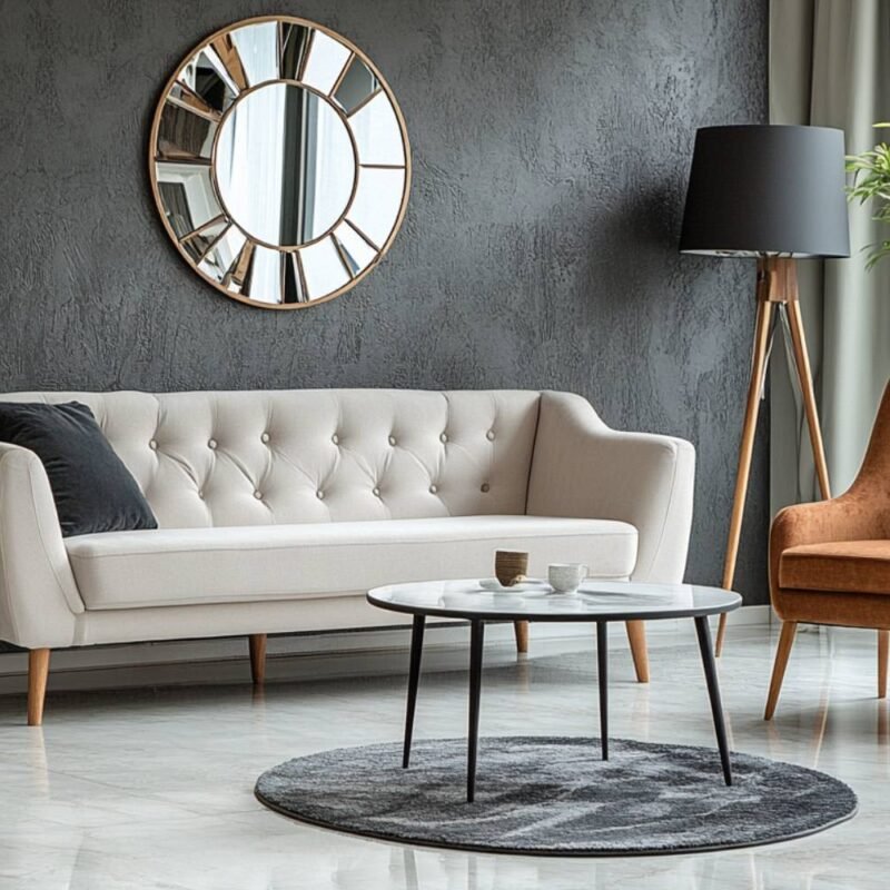 Grey Textured Wall Paint Design for a Modern Interior