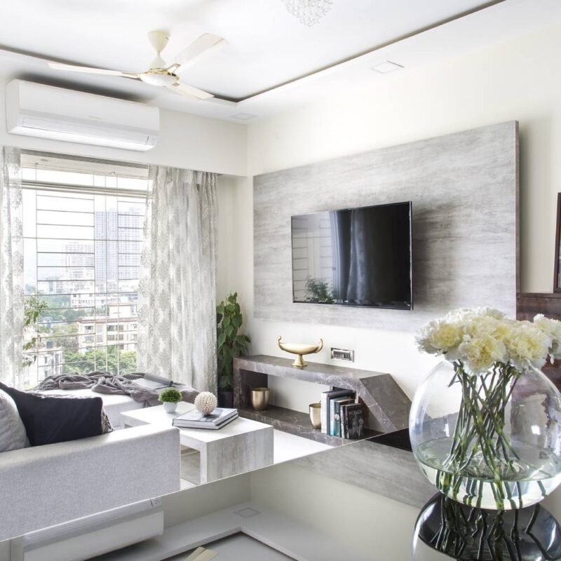 Contemporary 2BHK Flat Design with Stylish Master Bedroom