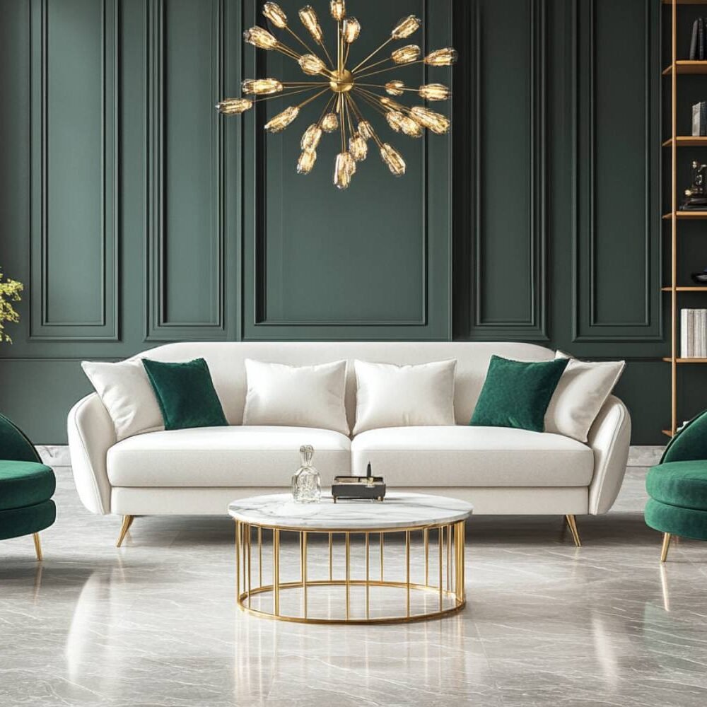 Bold Dark Green Modern Wall Paint Design