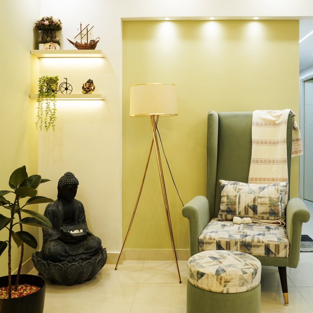 Bright Lime Yellow Wall Paint Design for a Contemporary Look